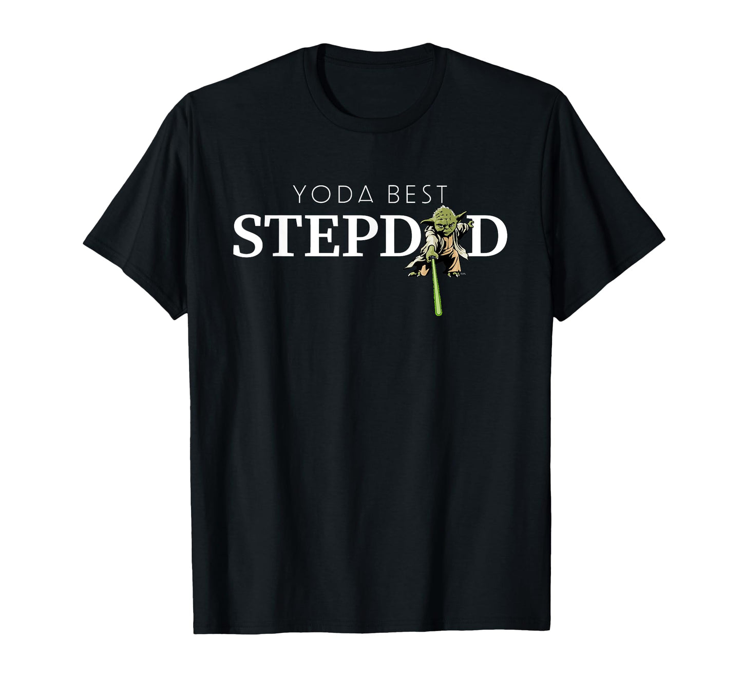 Star Wars Yoda Lightsaber Best Stepdad Birthday Father's Day T-Shirt