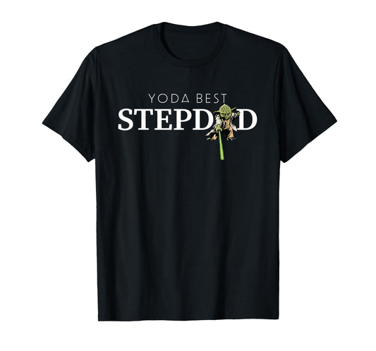 Star Wars Yoda Lightsaber Best Stepdad Birthday Father's Day T-Shirt