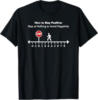Stay Positive Avoid Negativity Math Teacher Inspiring Pun Men Women Girls Kids T-Shirt