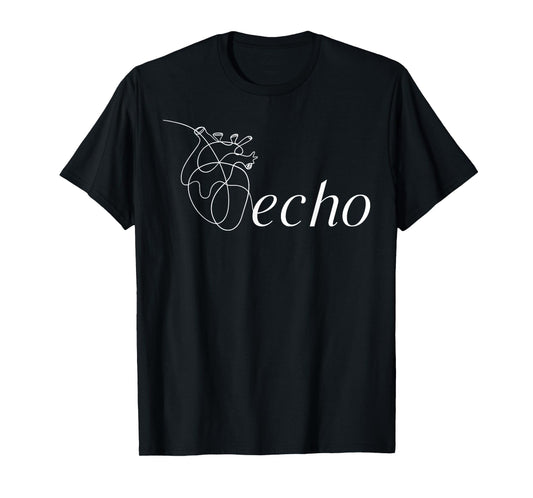 Anatomical Heart Echo Tech Cardiac Sonographer Echo Vascular T-Shirt