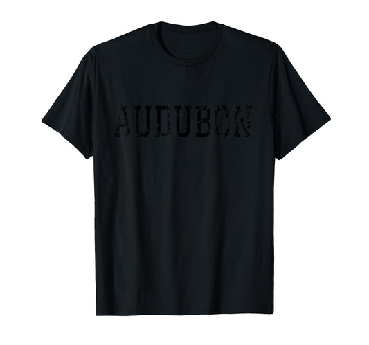 Audubon Vintage Black Text Apparel T-Shirt