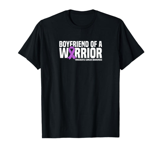 Boyfriend of a Warrior Pancreatic Cancer Awareness T-Shirt