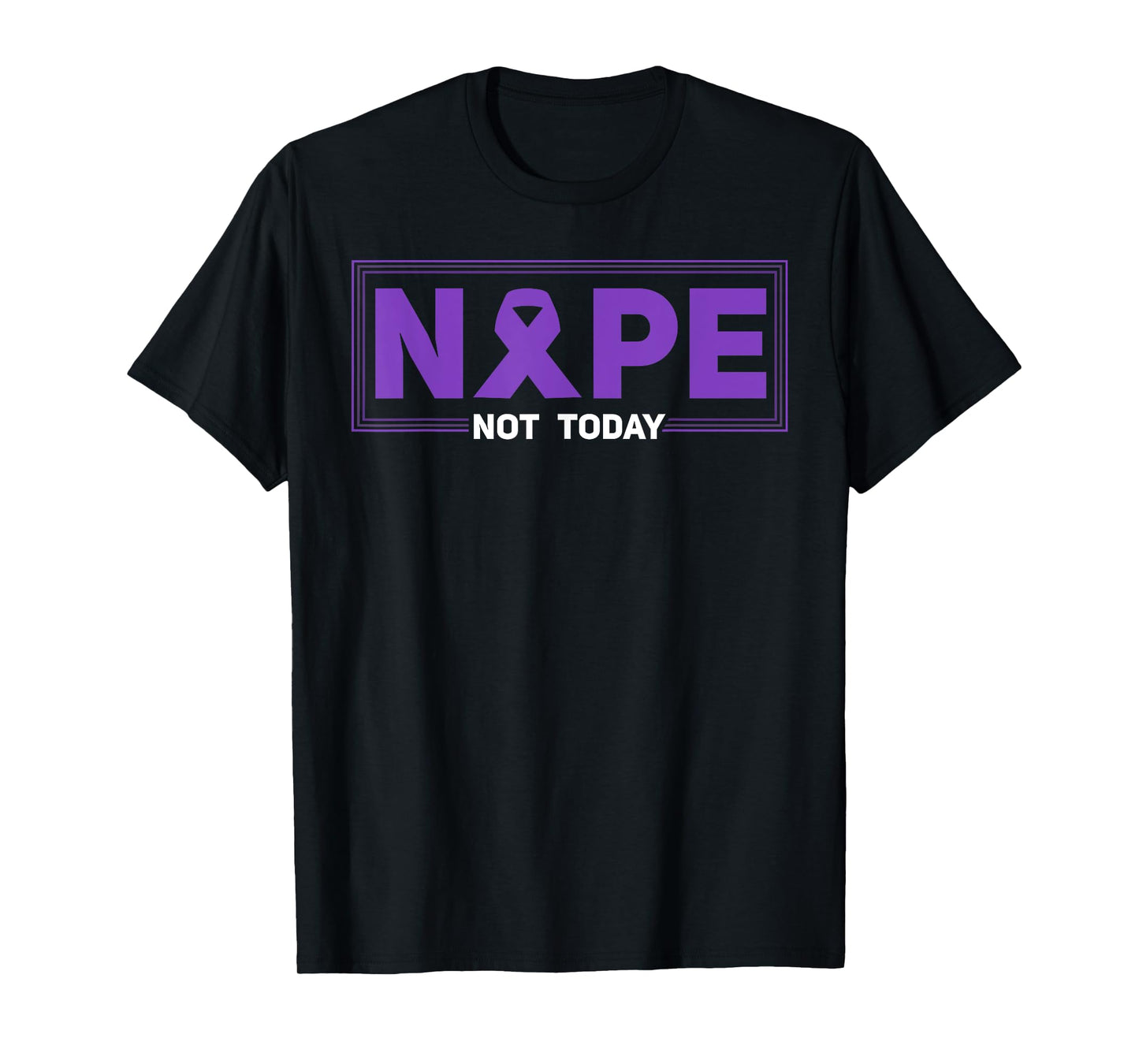 Nope Not Today Hodgkin's Lymphoma Survivor Purple Ribbon T-Shirt