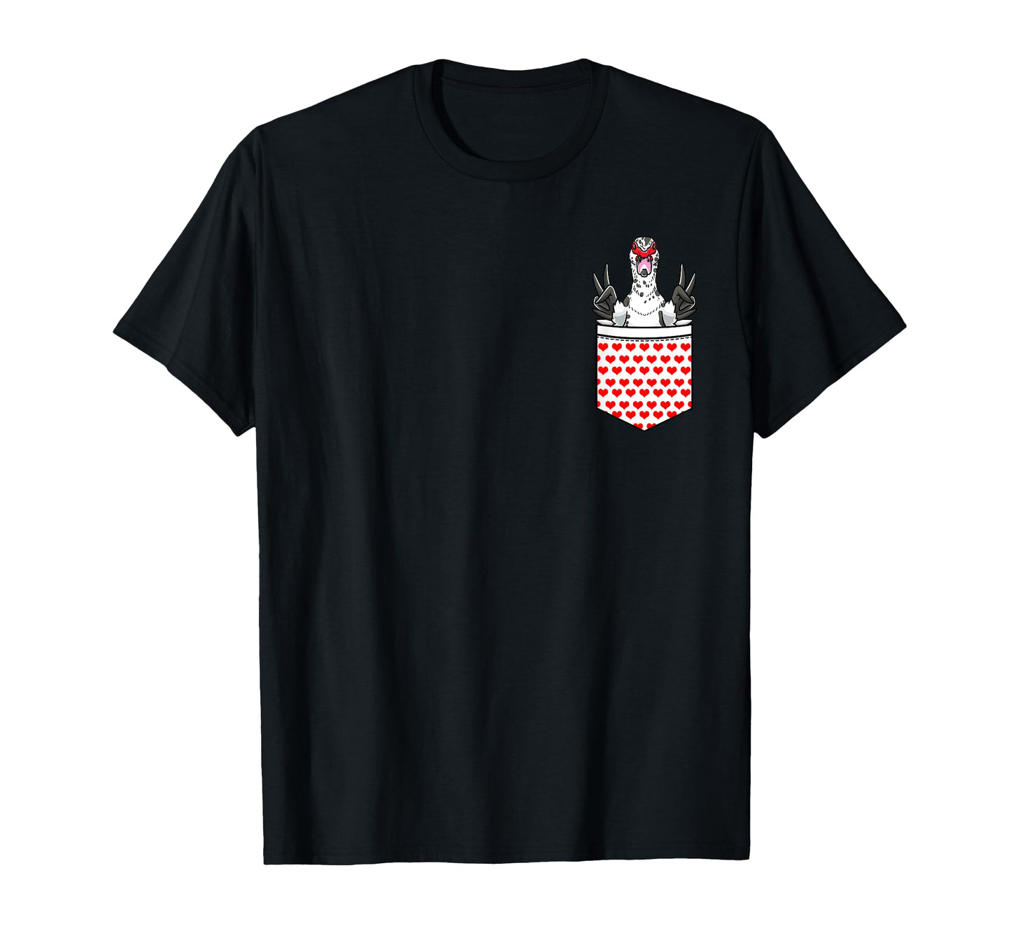 Funny Muscovy Duck Pocket Design T-Shirt