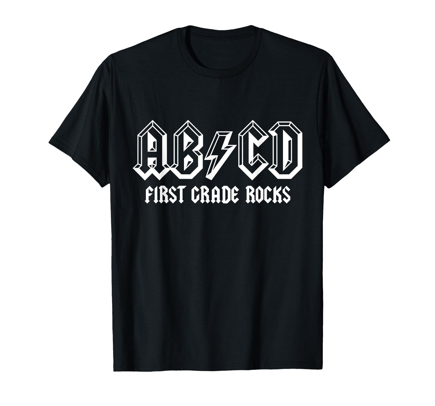 ABCD Rocks Back To School First Grade Rocks Funny Teacher T-Shirt for Men Women Girls Kids