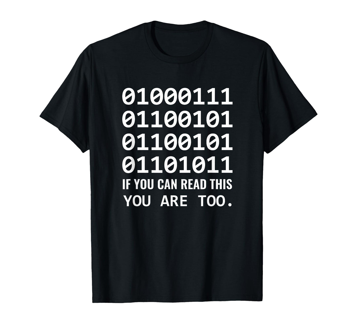 Geek Computer Binary Code for Developer Nerds & Admins T-Shirt