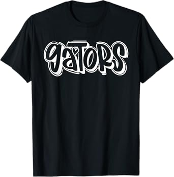 Gators School Sports Fan Team Spirit Heart T-Shirt