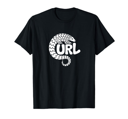 Curl Pangolin Word Art - Wildlife, Nature & Conservation T-Shirt