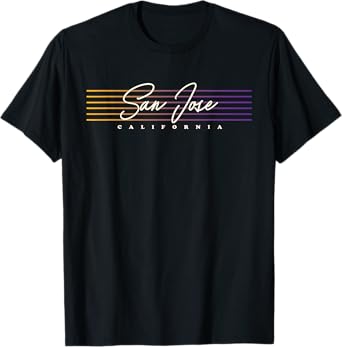 California Nostalgic Retro Style San Jose T-Shirt