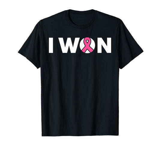 Breast Cancer Awareness Month Cute Retro I Won Pink October T-Shirt
