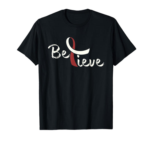 Believe - Head And Neck Cancer Shirt Gift T-Shirt
