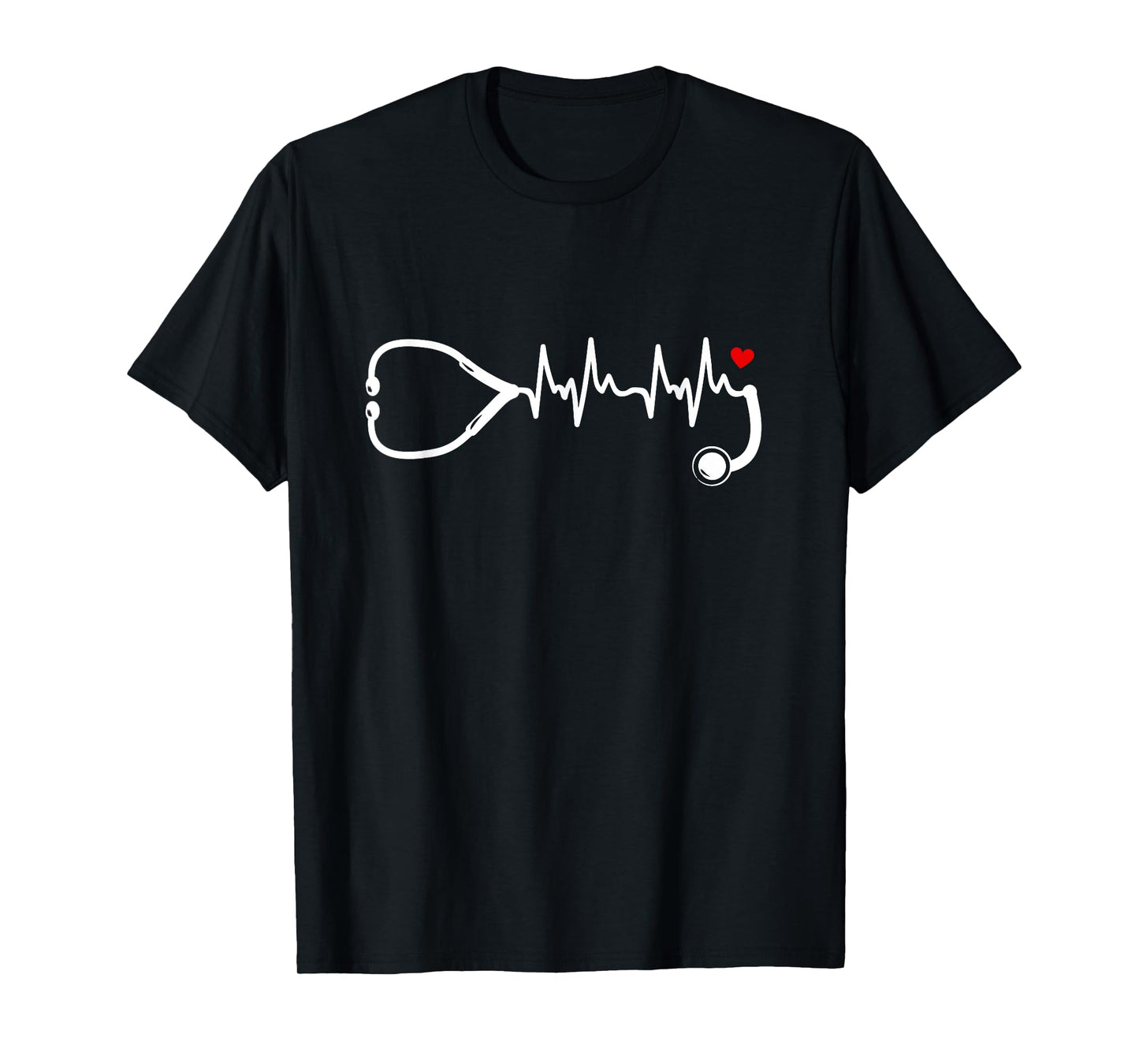Nurse Heartbeat Clothing - Stethoscope Heart Student Nurse T-Shirt