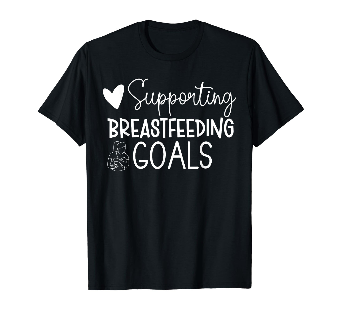 Retro Supporting Breastfeeding Goals IBCLC Crew T-Shirt