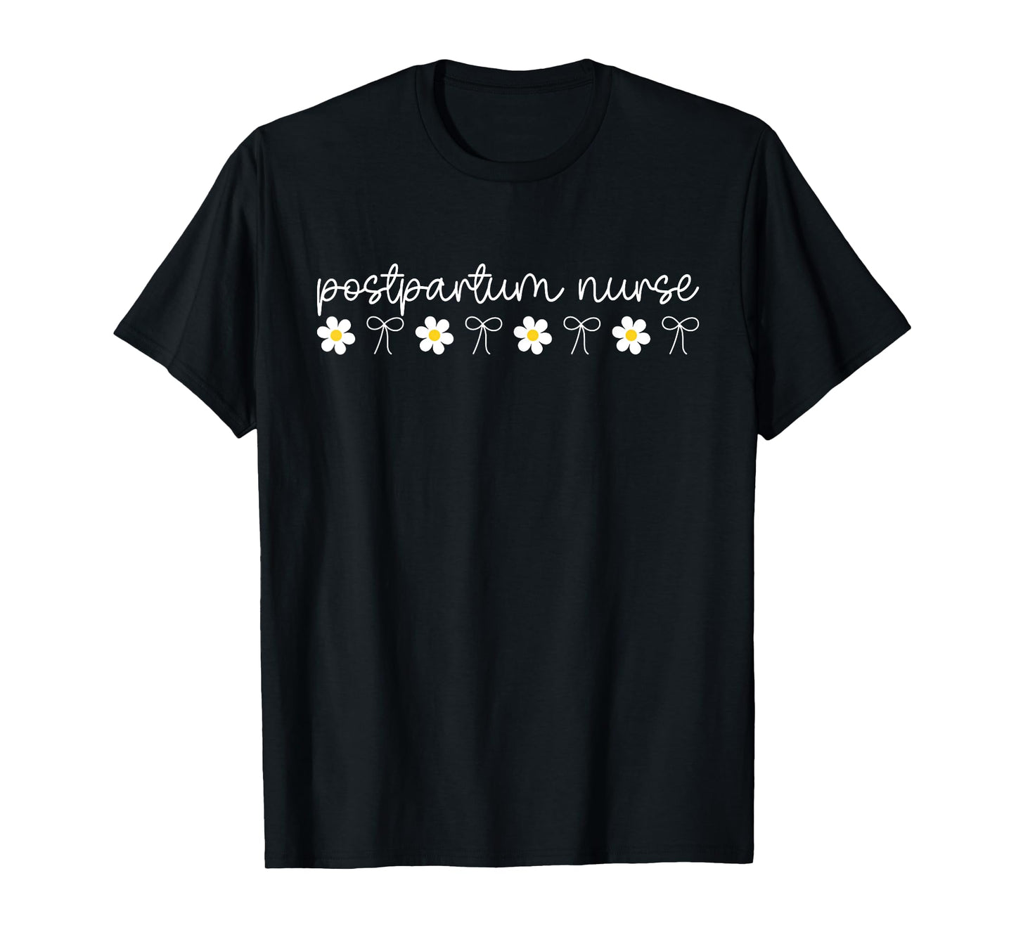 Retro Daisy Floral Postpartum Nurse L&D mother baby nurse T-Shirt