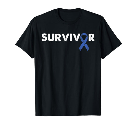 Survivor Support - Ribbon Rectal Cancer Awareness T-Shirt