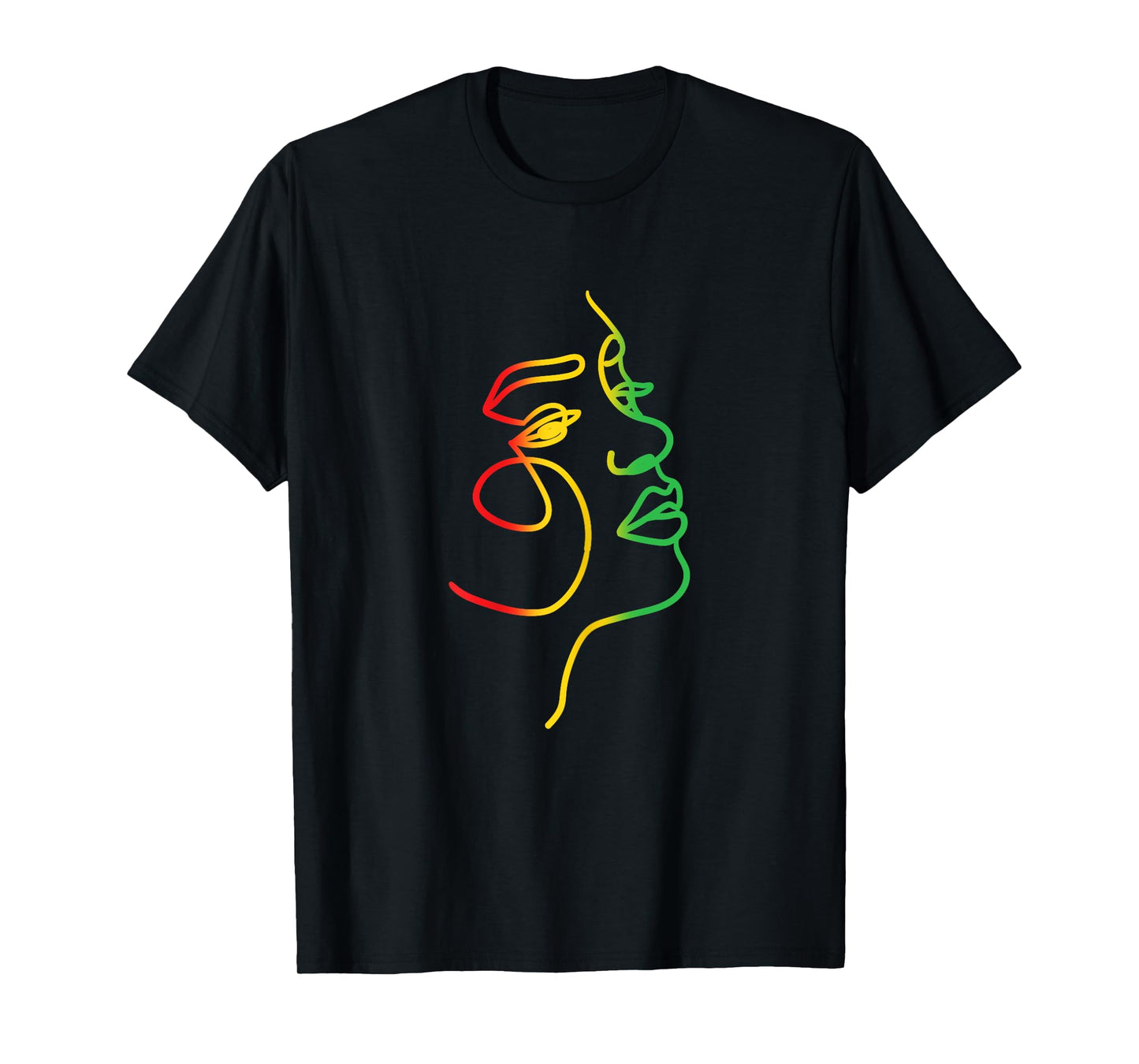 Face Abstract Juneteenth Art Back History Women African T-Shirt