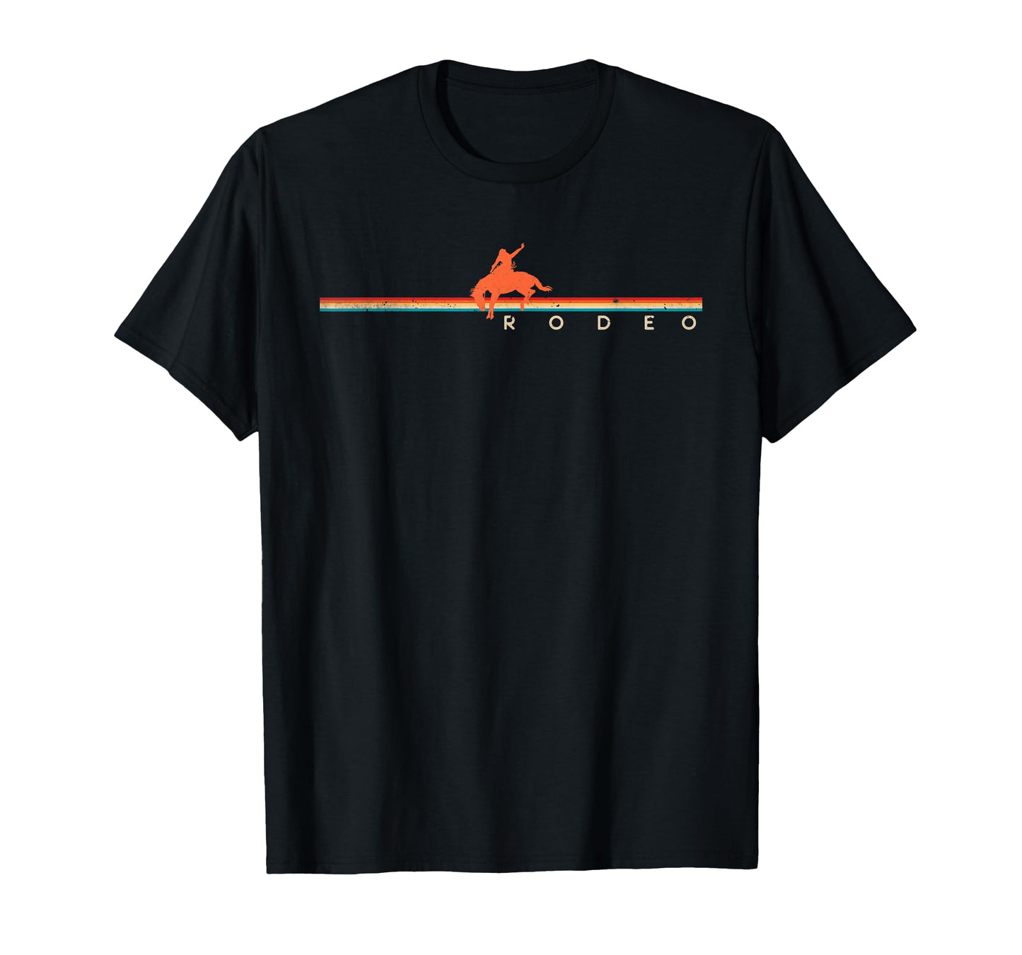 Rodeo Western Country Vintage Cowboy Horse Riding Sunset T-Shirt