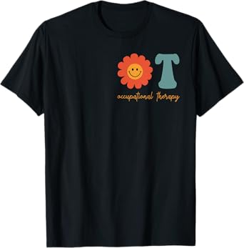 Occupational Therapy -OT Therapist OT Month Groovy Retro T-Shirt