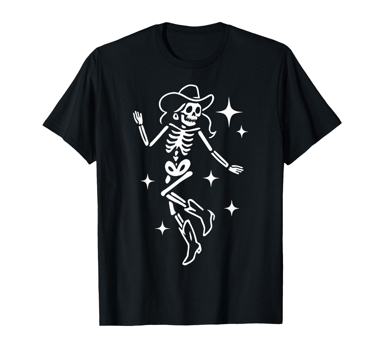 A Girl Skeleton Dancing for Funny Scary Halloween T-Shirt