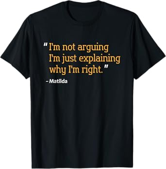 MATILDA Gift Quote Personalized Funny Birthday Name Idea T-Shirt