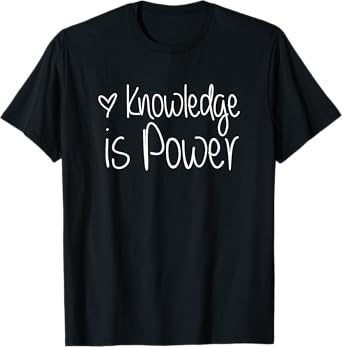 Knowledge is Power Cute Adorable School Teach Learning Kids T-Shirt
