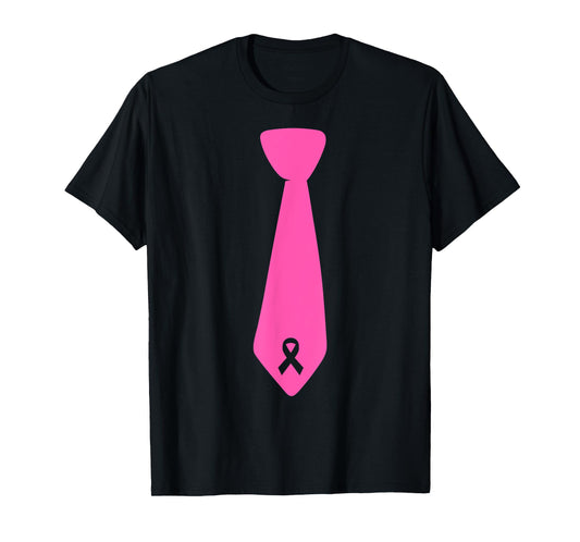 Breast Cancer Awareness Pink Ribbon Tie T-Shirt