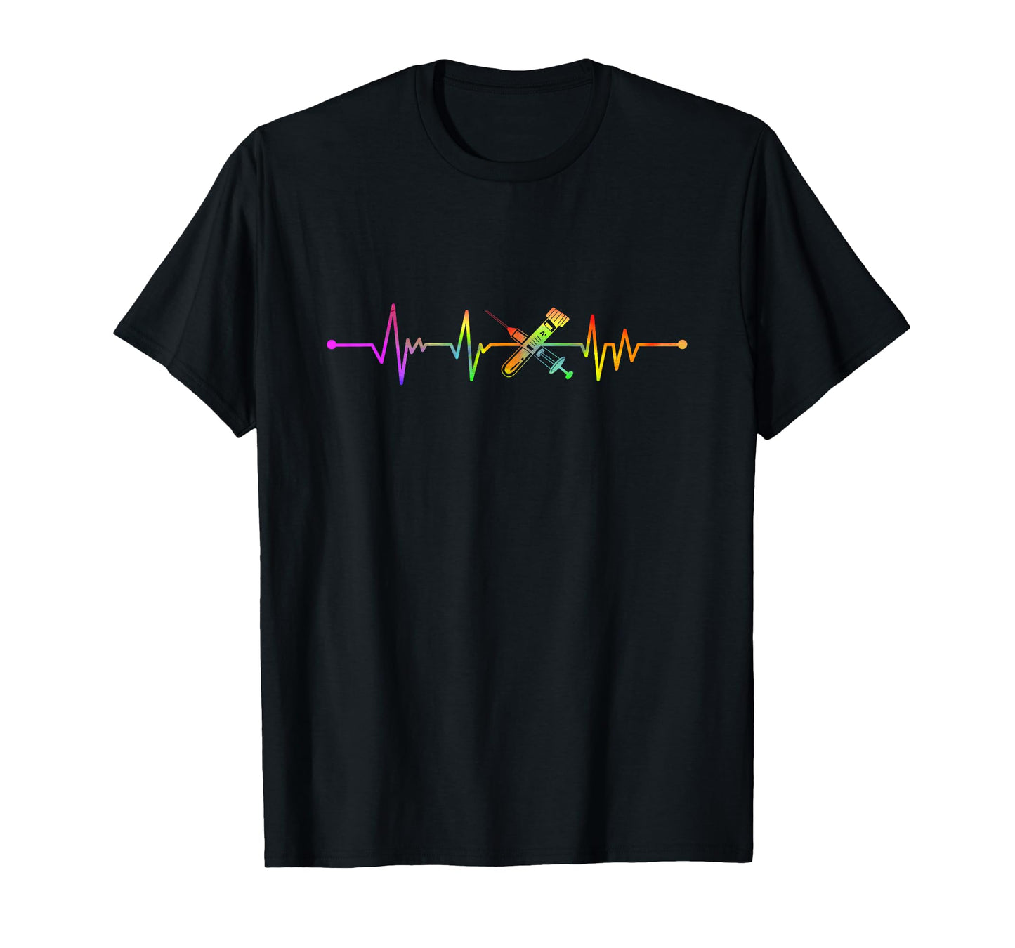 Phlebotomist Tech Technician Heartbeat Watercolor T-Shirt