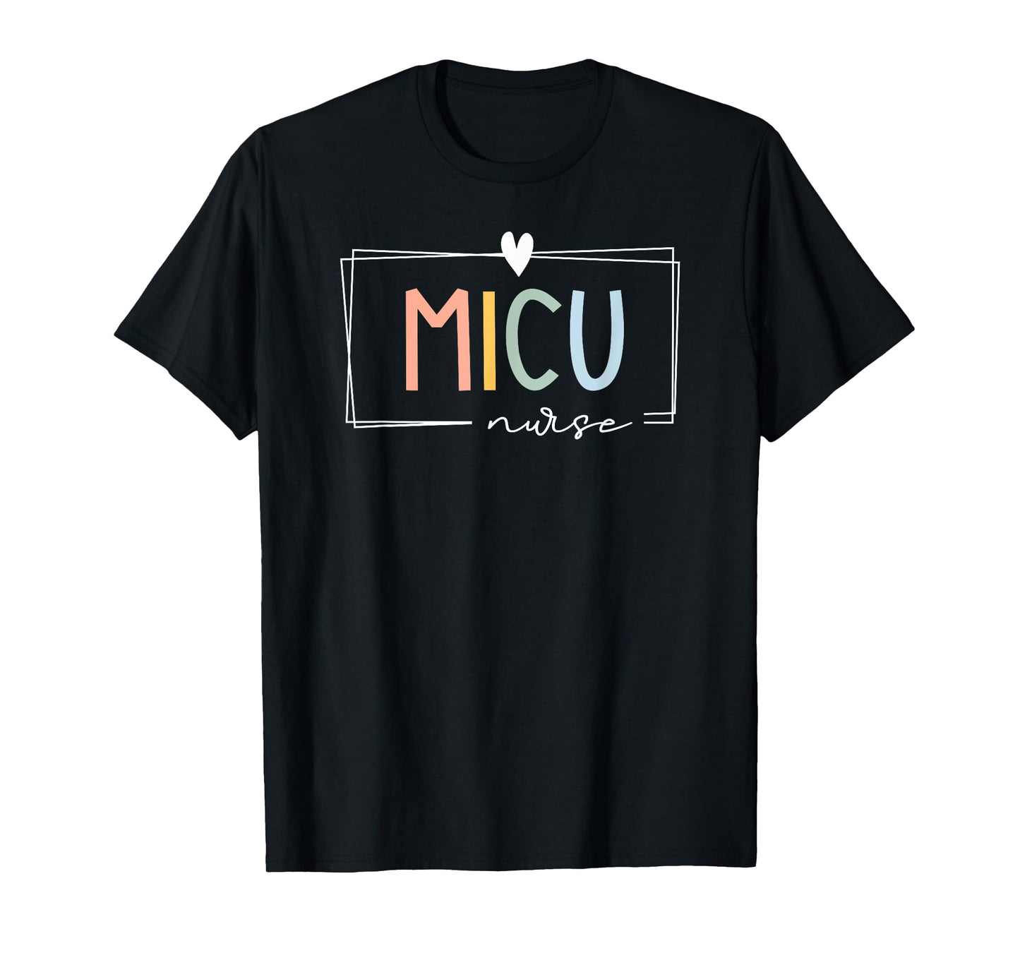 Retro MICU Nurse ICU Medical Rainbow Team Critical Care T-Shirt