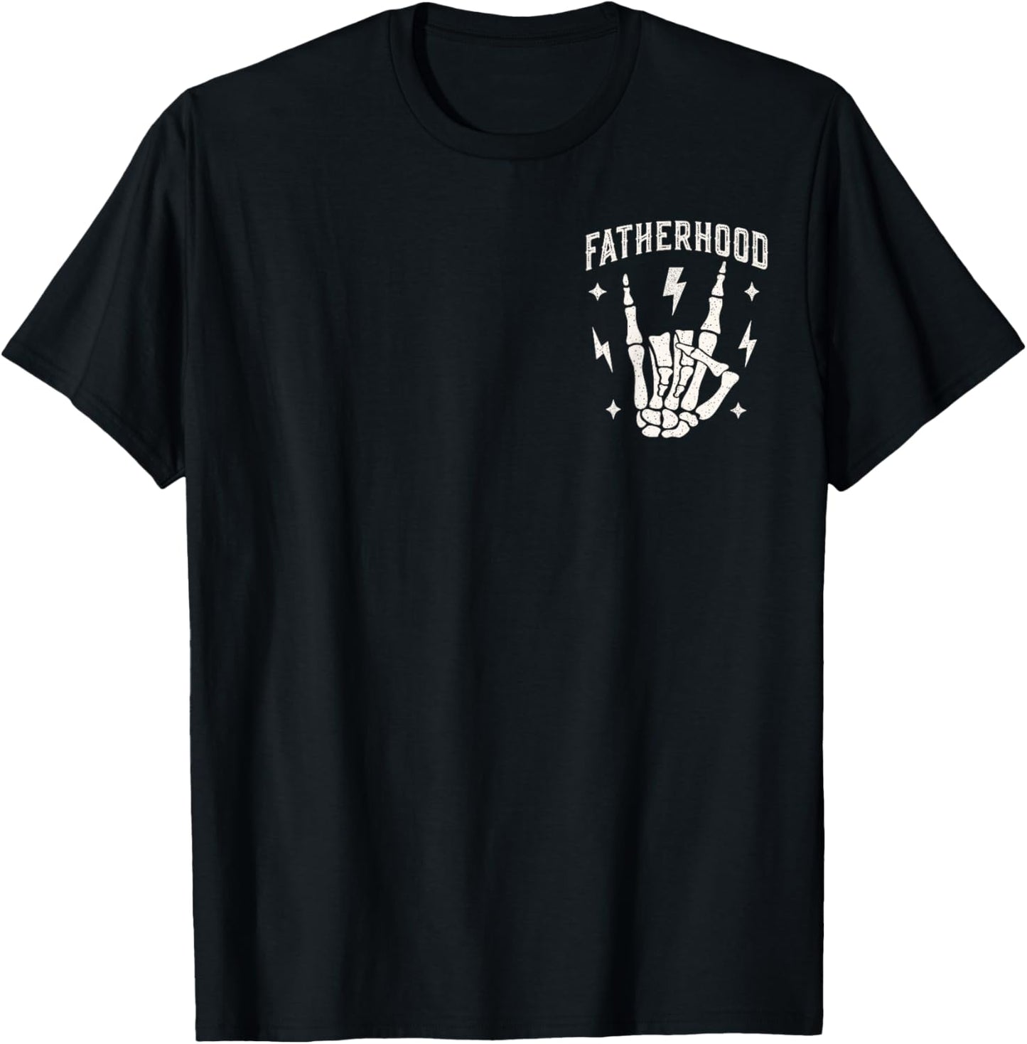 Fatherhood Rock Skeleton Funny Dad Life Fathers Day New Dad T-Shirt