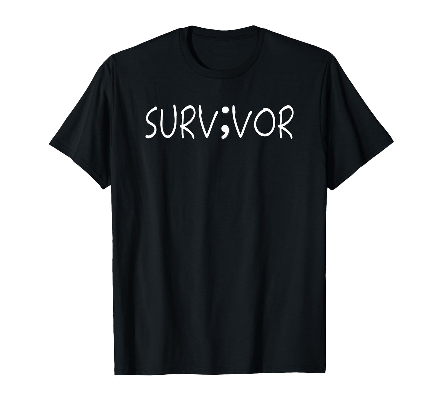 Survivor ; Mental Health Semicolon Cancer Illness T-Shirt