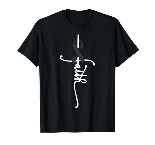 Skin Cancer Faith Melanoma Skin Cancer Awareness May Support T-Shirt