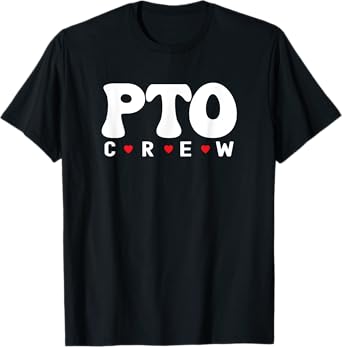 PTO Crew Parent Teacher Squad Group Volunteer Staff Matching T-Shirt
