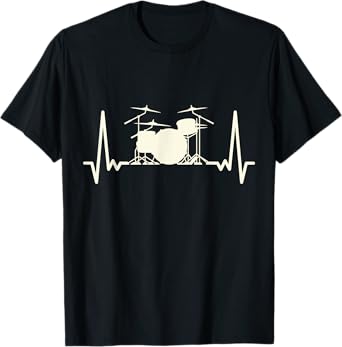 Drummer Gifts For Men & Women Drumming Heartbeat Drummer T-Shirt