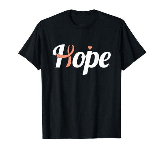 Endometrial Cancer Hope Uterine Cancer Ribbon Awareness T-Shirt