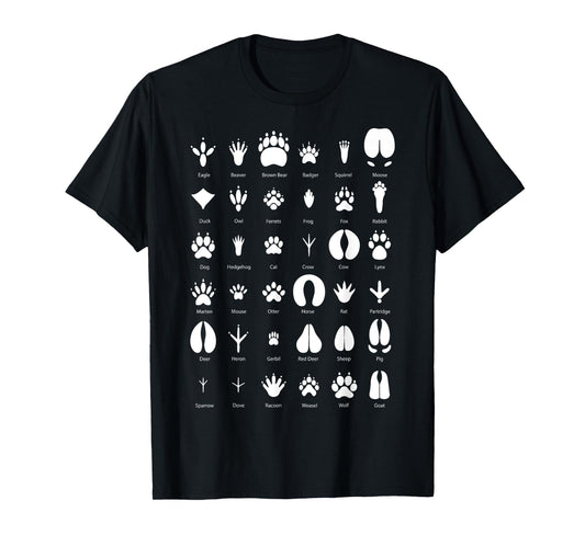 Animals of the Forest Footprint Collection Gift T-Shirt