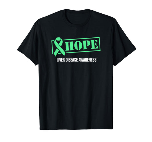 Hope - Green Ribbon Liver Disease Awareness T-Shirt T-Shirt