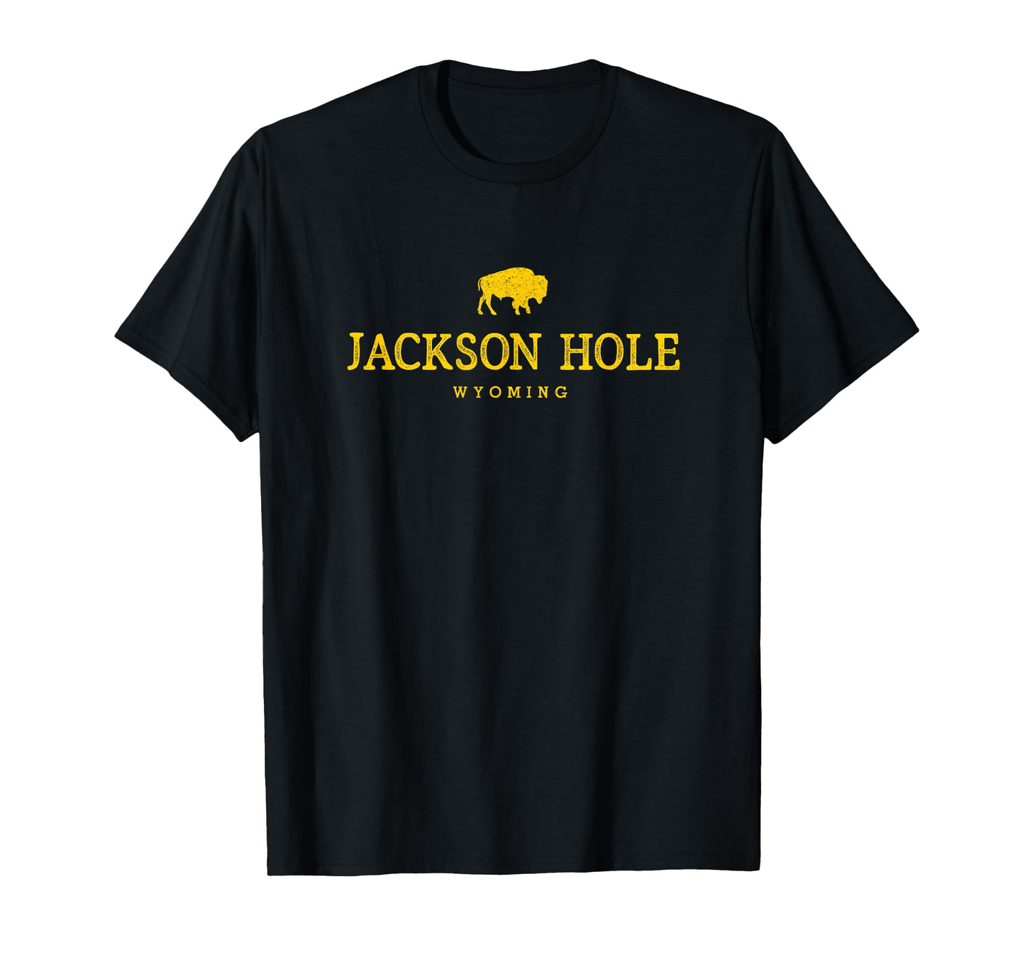 Retro Jackson Hole Wyoming Bison Buffalo Vintage Womens Mens T-Shirt