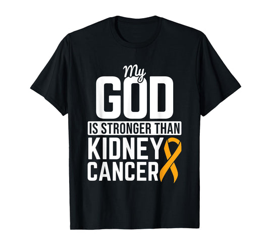 God Stronger than Kidney Cancer Kidney Cancer Awareness RCC T-Shirt