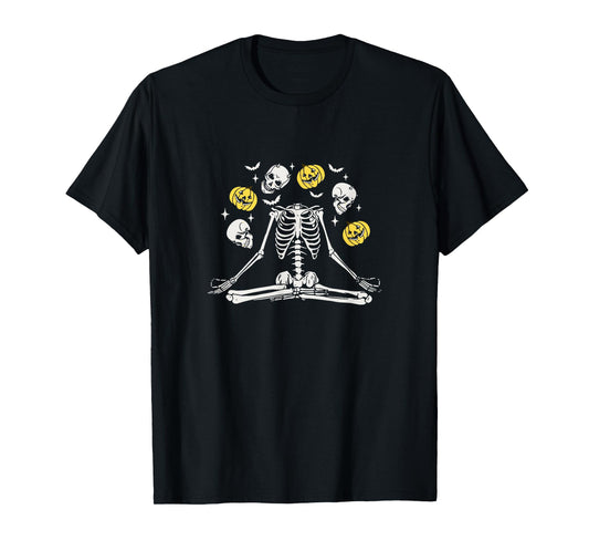 Dead Head Skeleton Funny Halloween Tee T-Shirt