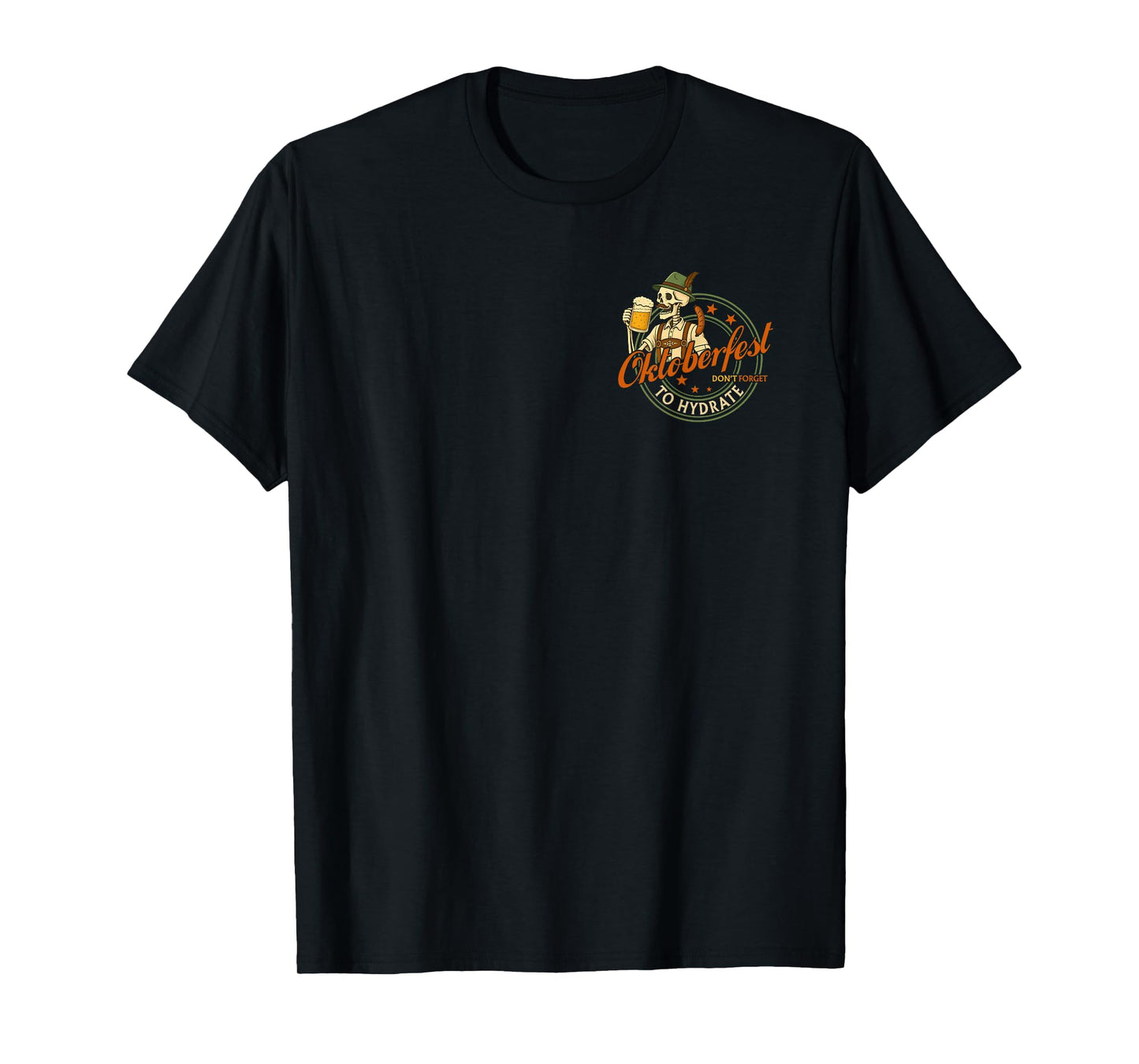 Funny Skeleton Costume German Bavarian Oktoberfest Festival T-Shirt