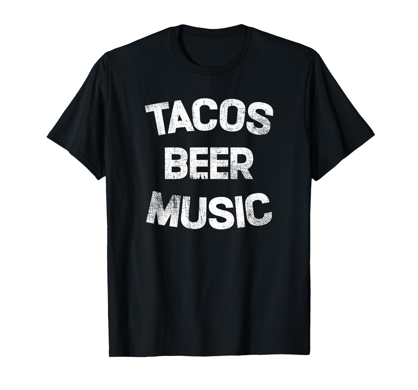 Tacos Beer Music Funny Mexican Food Lover Drinking T-Shirt