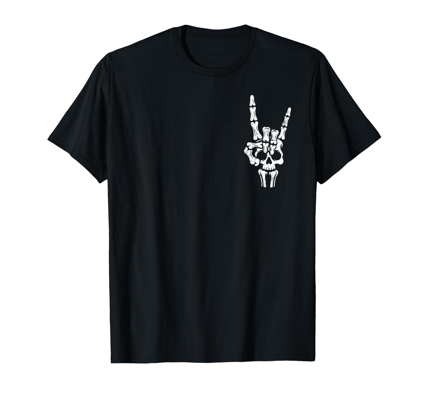 Skeleton Hand Skull Rock Sign Halloween Symbol T-Shirt