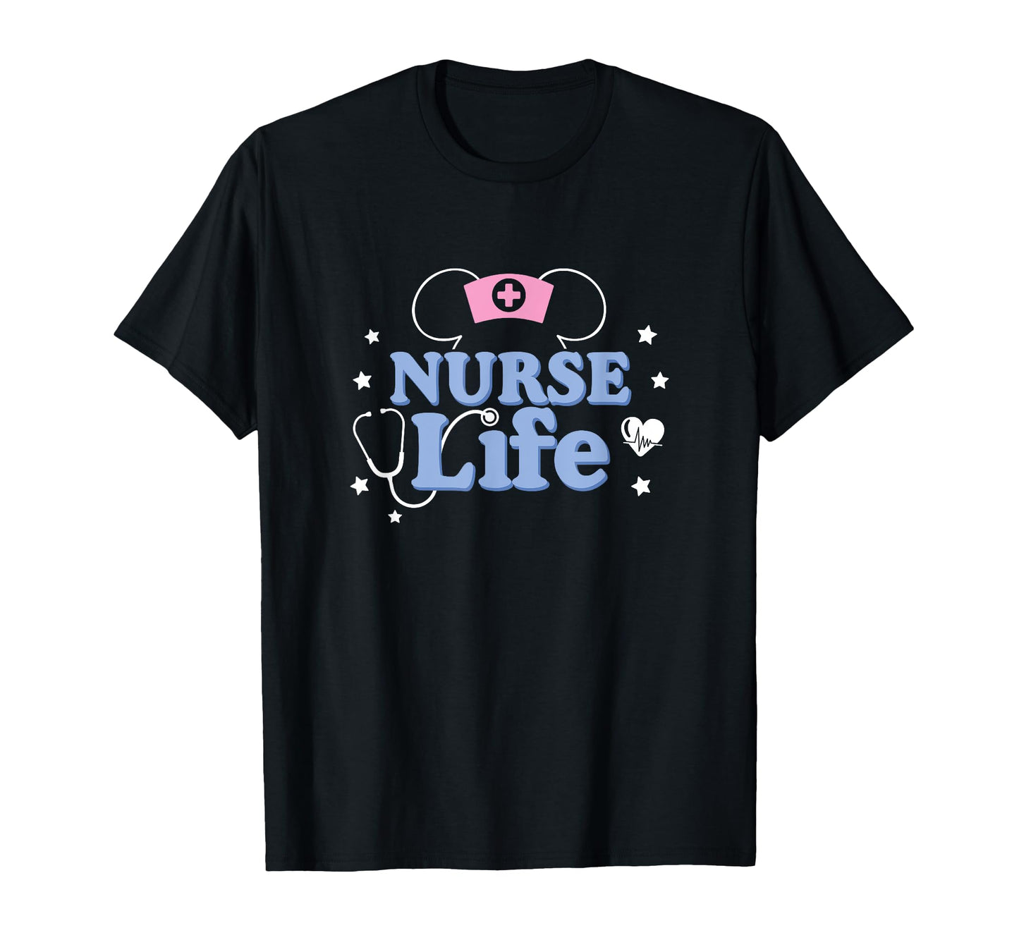 Disney Mickey And Friends Nurse Life Heart & Mickey Ears T-Shirt