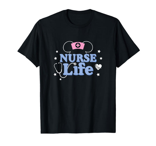 Disney Mickey And Friends Nurse Life Heart & Mickey Ears T-Shirt