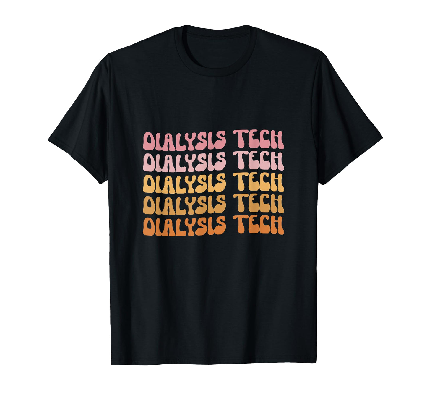 Groovy Retro Vintage Dialysis Technician Nephrology T-Shirt