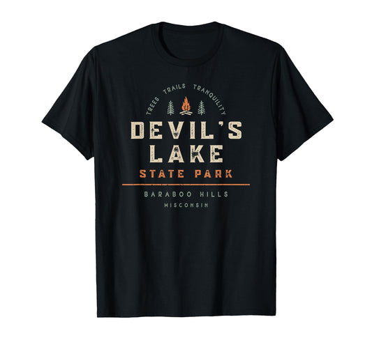 Devil's Lake State Park Wisconsin Retro Vintage T-Shirt