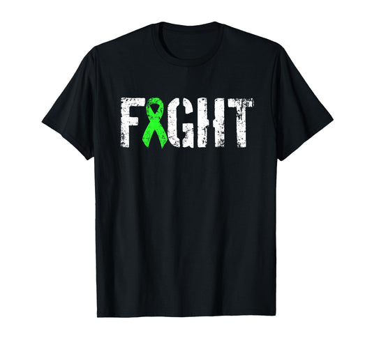 Fight Liver Cancer - Military Style Green Awareness Ribbon T-Shirt