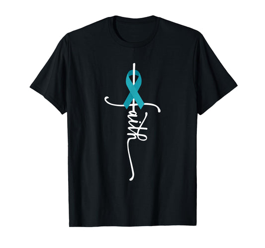 Ovarian Cancer Faith Ovarian Cancer Awareness T-Shirt