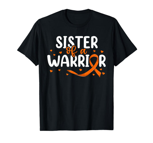 Orange Ribbon Leukemia Brother Shirt, Sister Of A Warrior T-Shirt