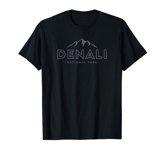 Denali National Park Mountain Vintage Mens Alaska Souvenir T-Shirt